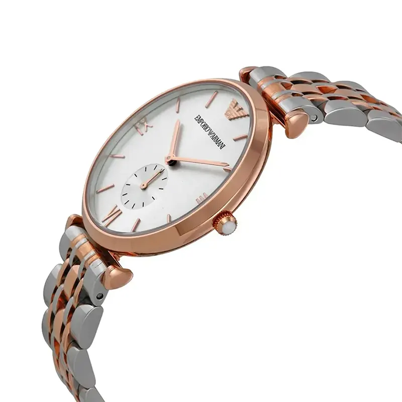 Emporio Armani Two-tone White Dial  Men's Watch- AR1677